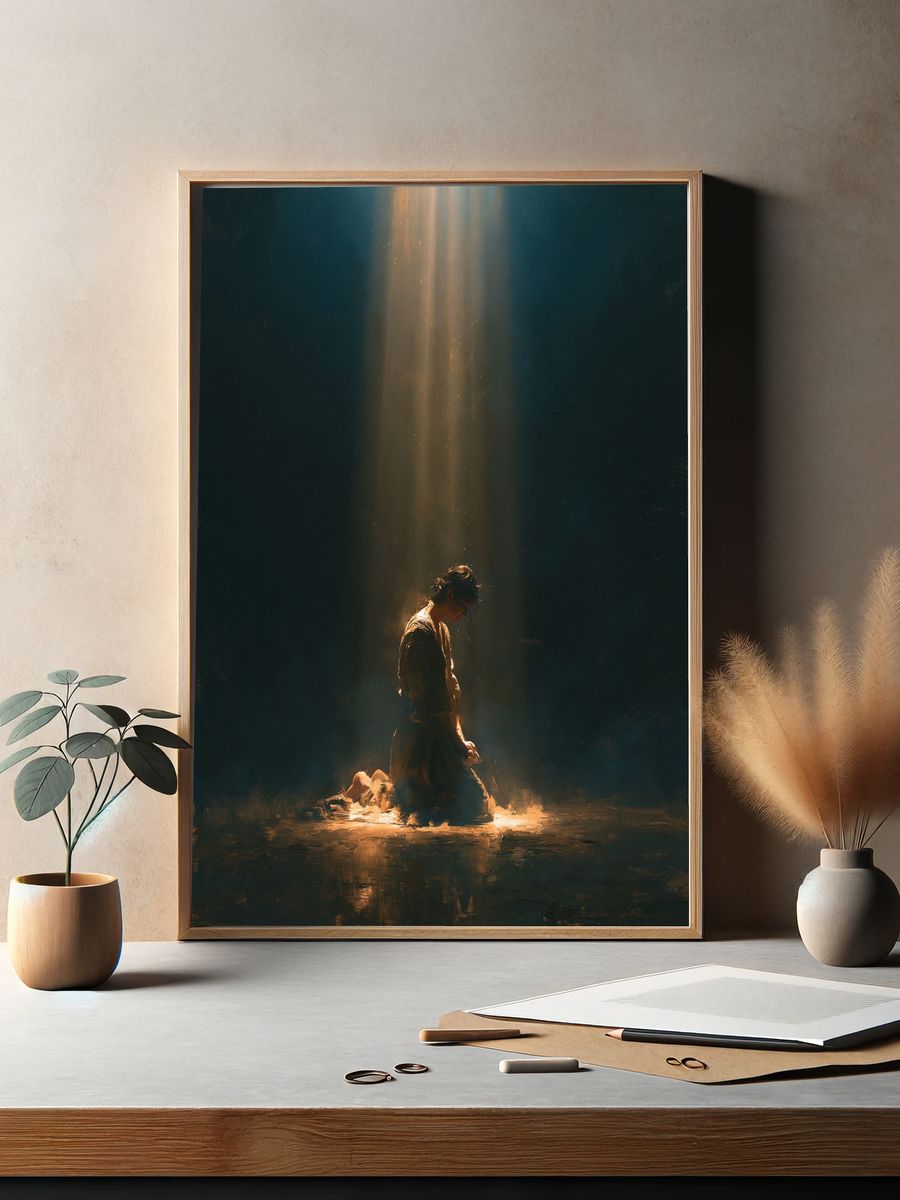 Solitary Figure in Light Poster. — room view 2