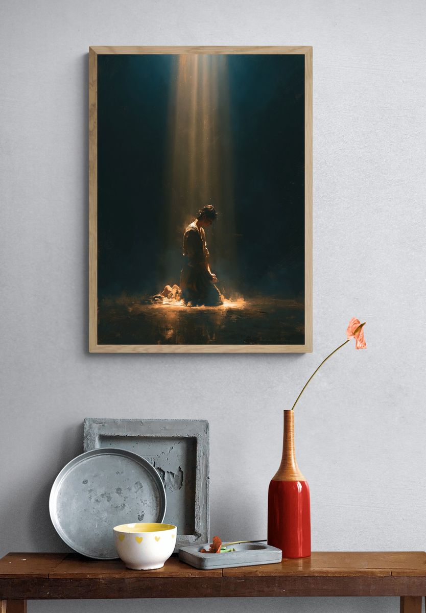 Solitary Figure in Light Poster. — room view 3