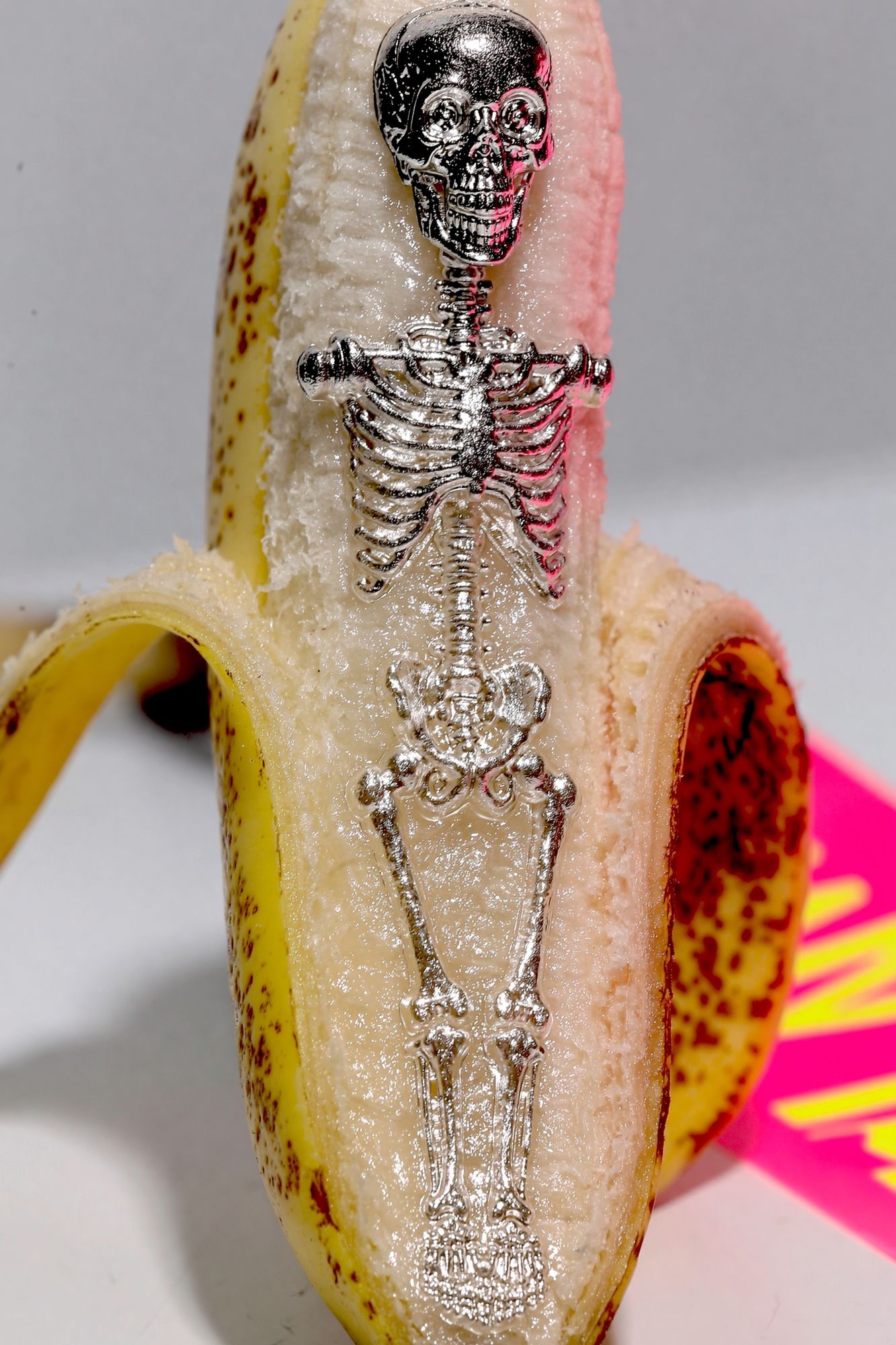 Surreal Banana Skeleton Photography Poster. poster — fine-art art