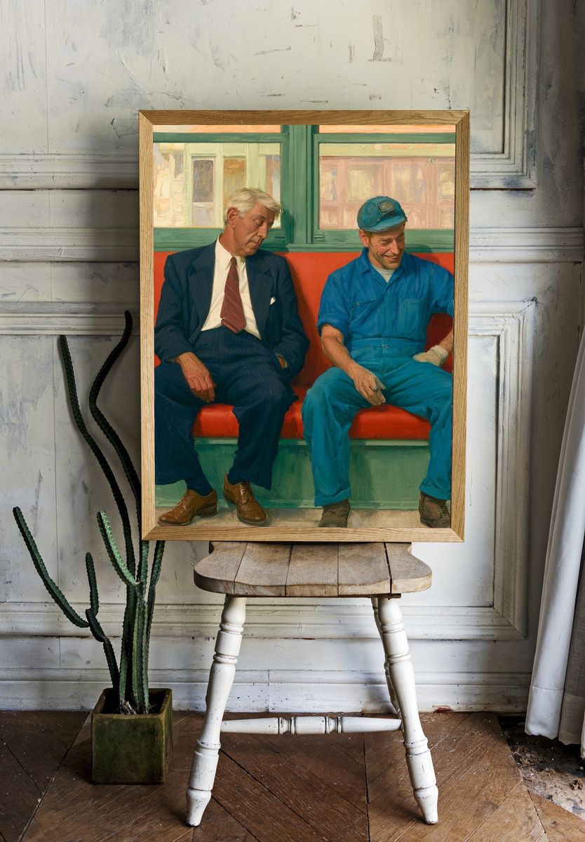 Subway Riders Fine-Art Poster. — room view 1
