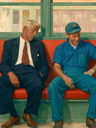 Subway Riders Fine-Art Poster. poster