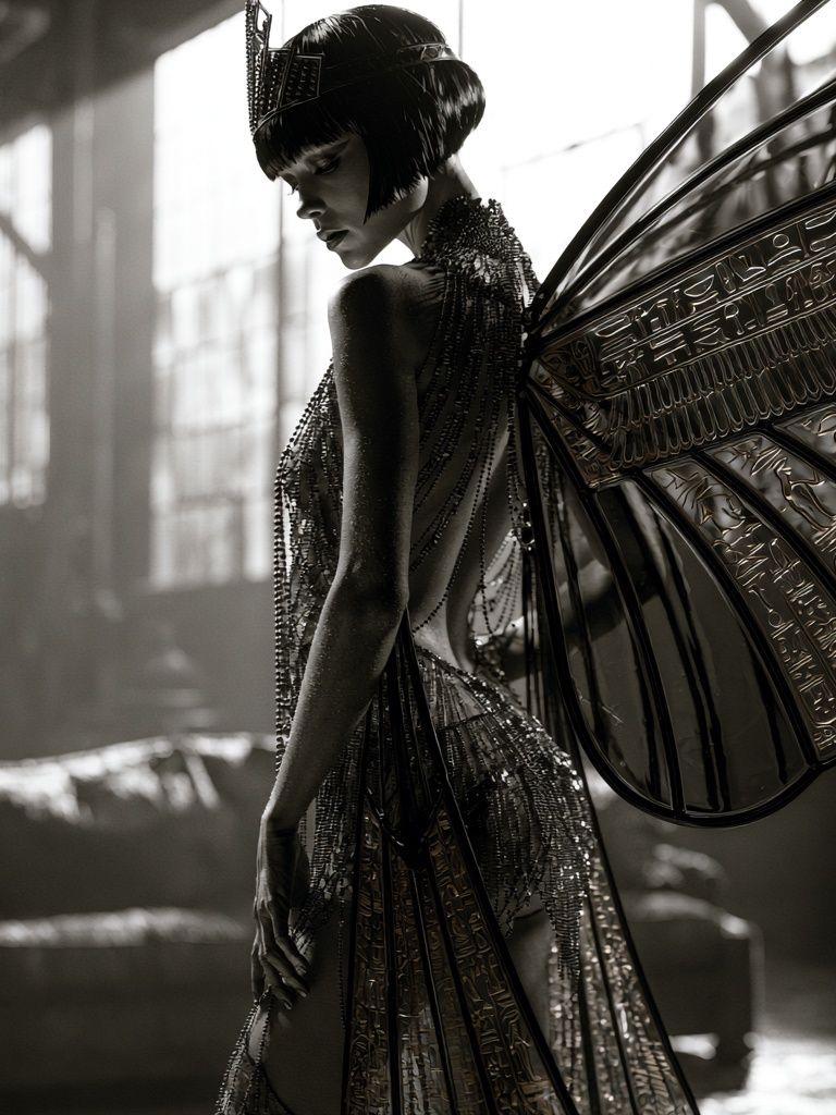 Art Deco Fairy Portrait Print. poster detail