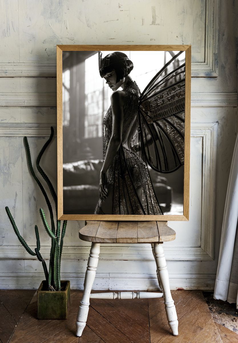Art Deco Fairy Portrait Print. — room view 1
