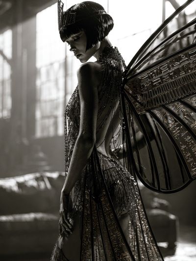 Art Deco Fairy Portrait Print.
