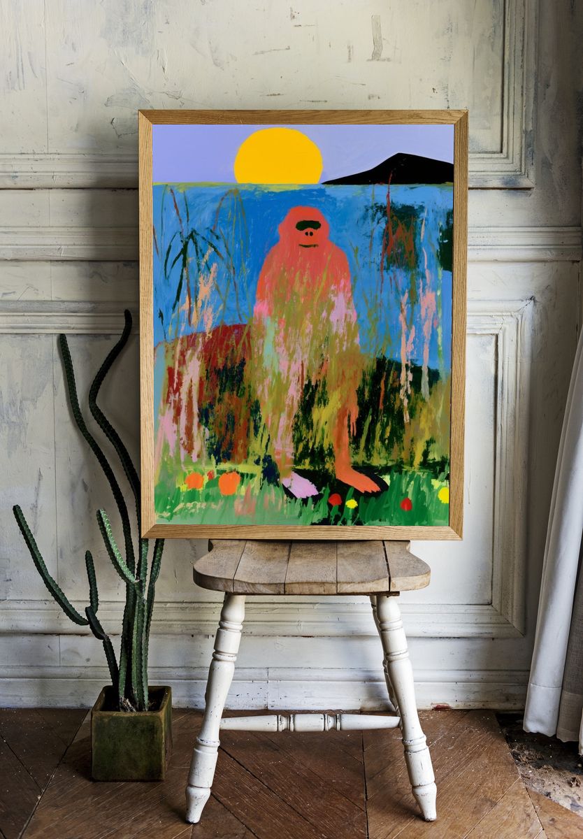 Abstract Figure Landscape Poster. room preview