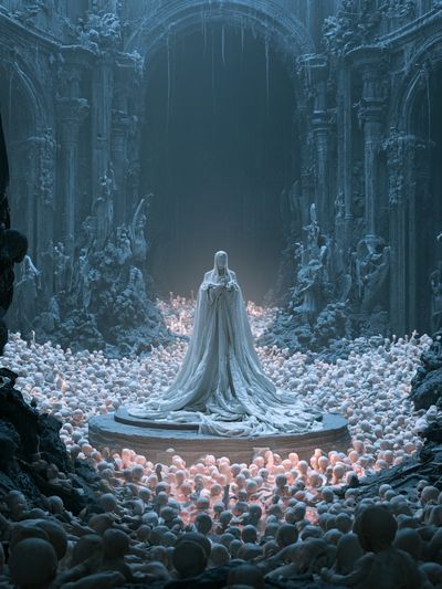 Gothic Ritual Surrealism Print. poster