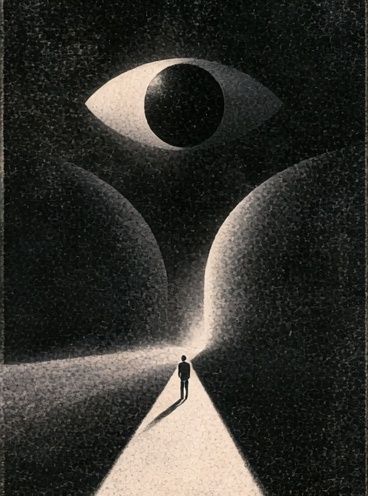 Surreal Eye and Figure Print. poster detail