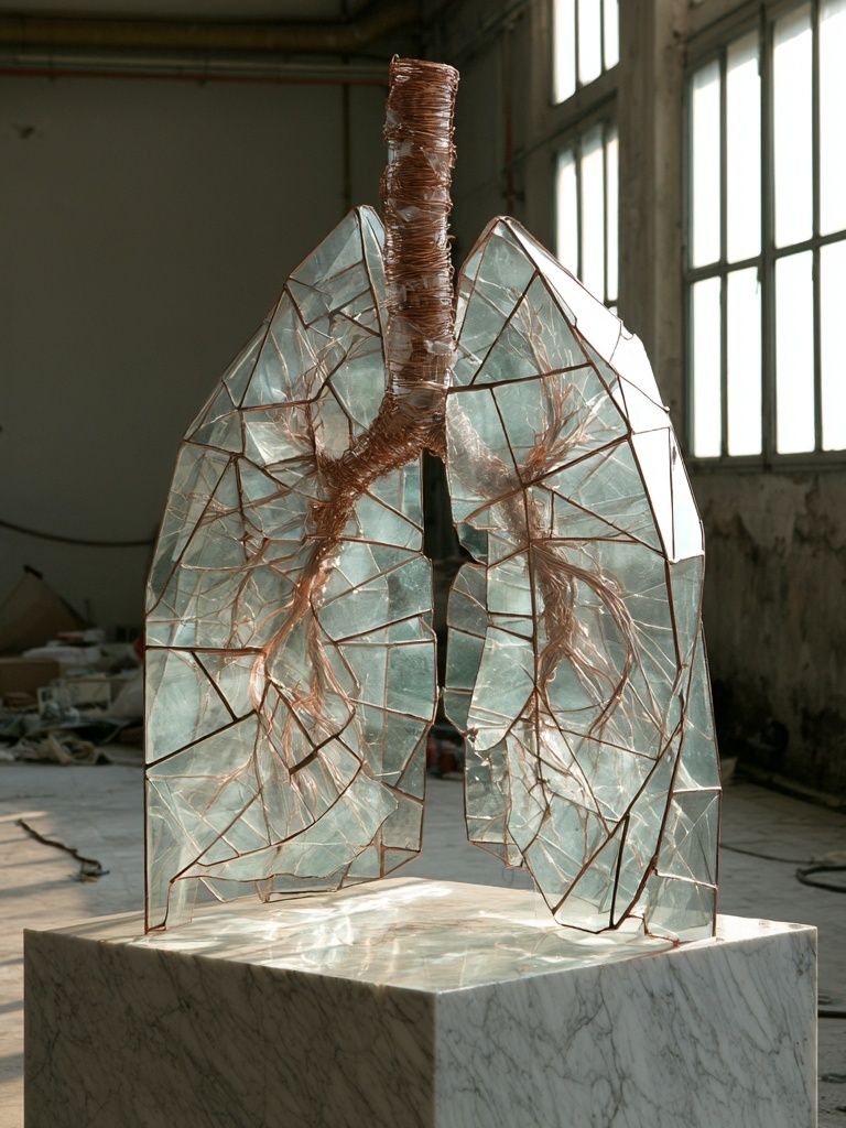Glass Lung Sculpture Poster. poster — fine-art art