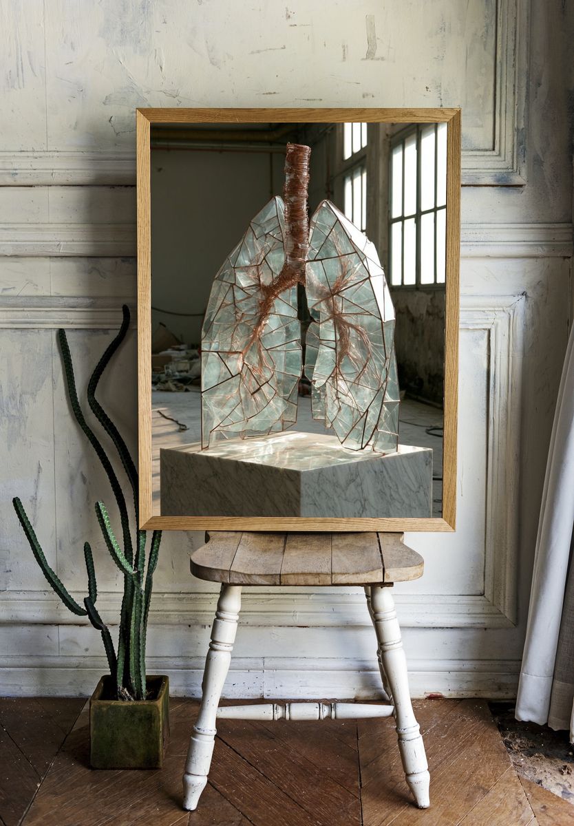 Glass Lung Sculpture Poster. room preview