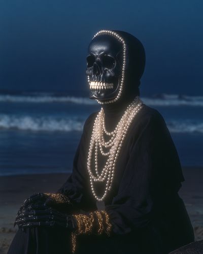 Pearl Skull Portrait Poster. poster print