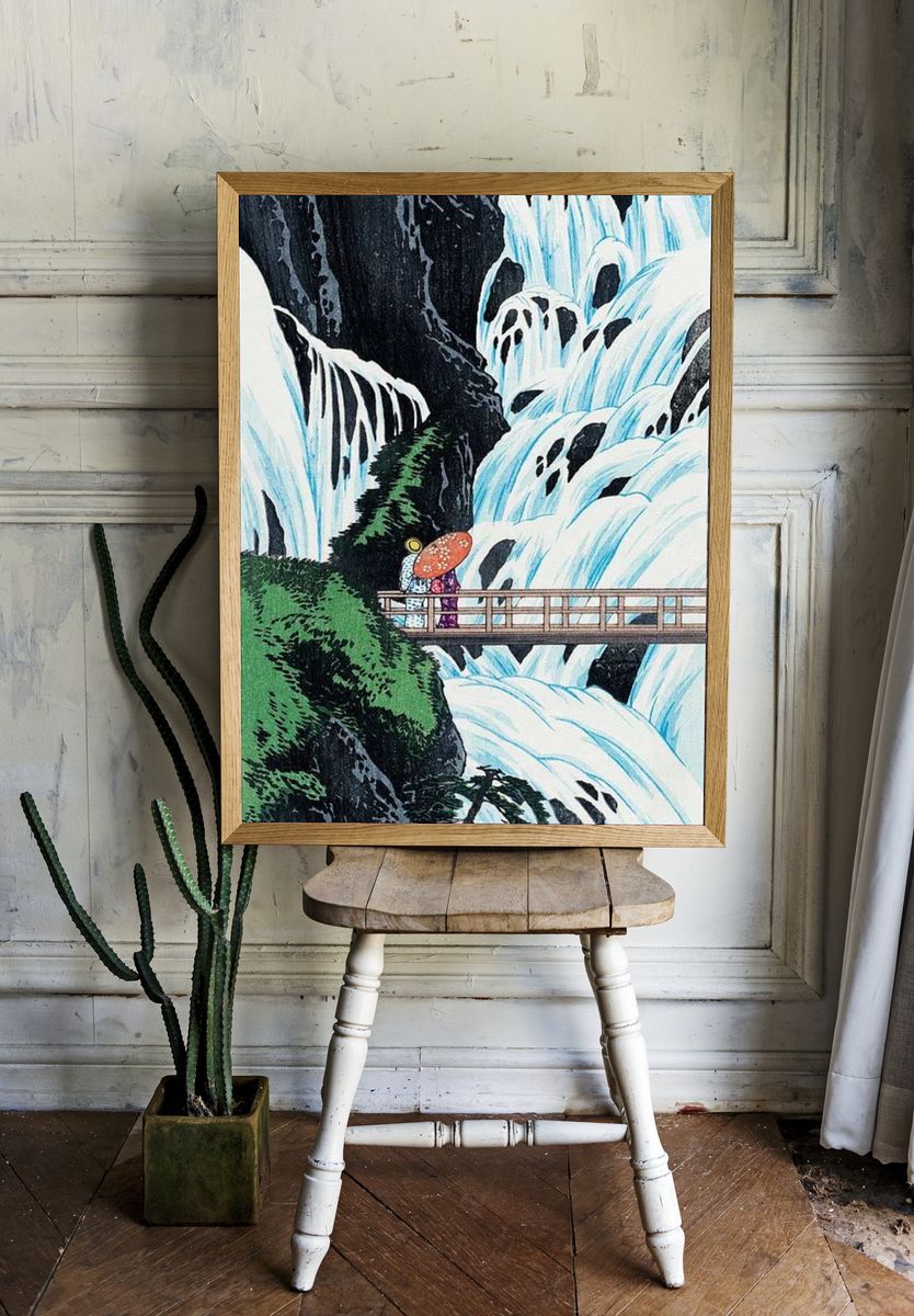 Shiragumo Waterfall Nikkō (1910) print. — room view 1