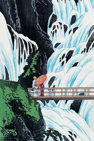 Shiragumo Waterfall Nikkō (1910) print. poster print