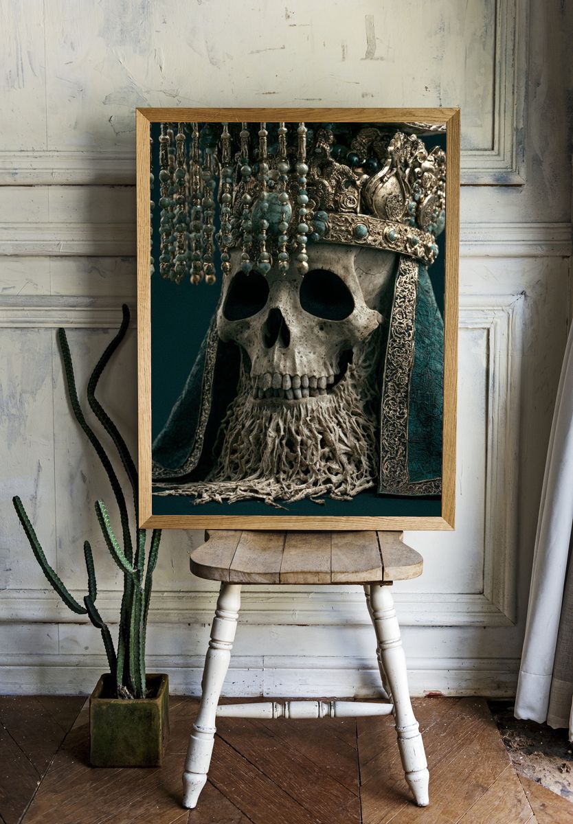 Ornate Skull Crown Poster. room preview