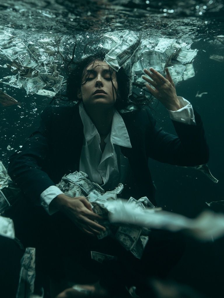 Underwater Surreal Portrait Print. poster detail