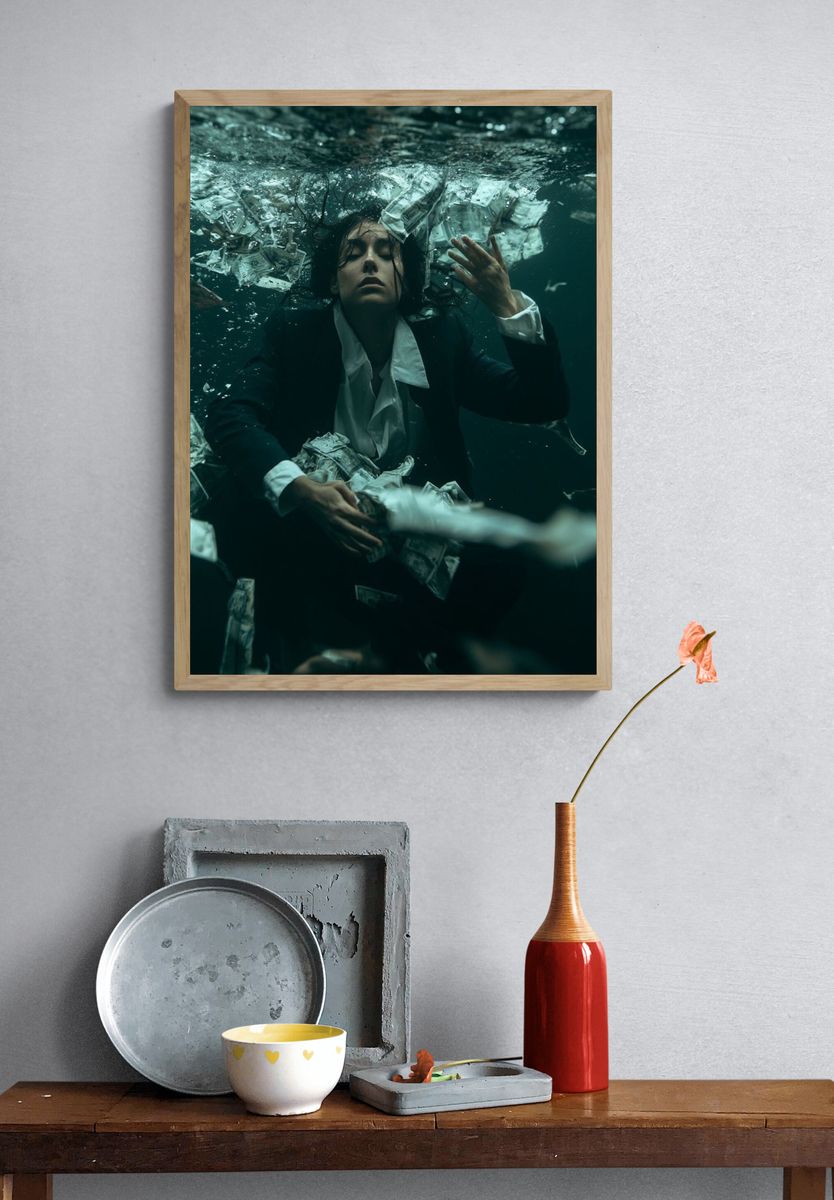 Underwater Surreal Portrait Print. — room view 3