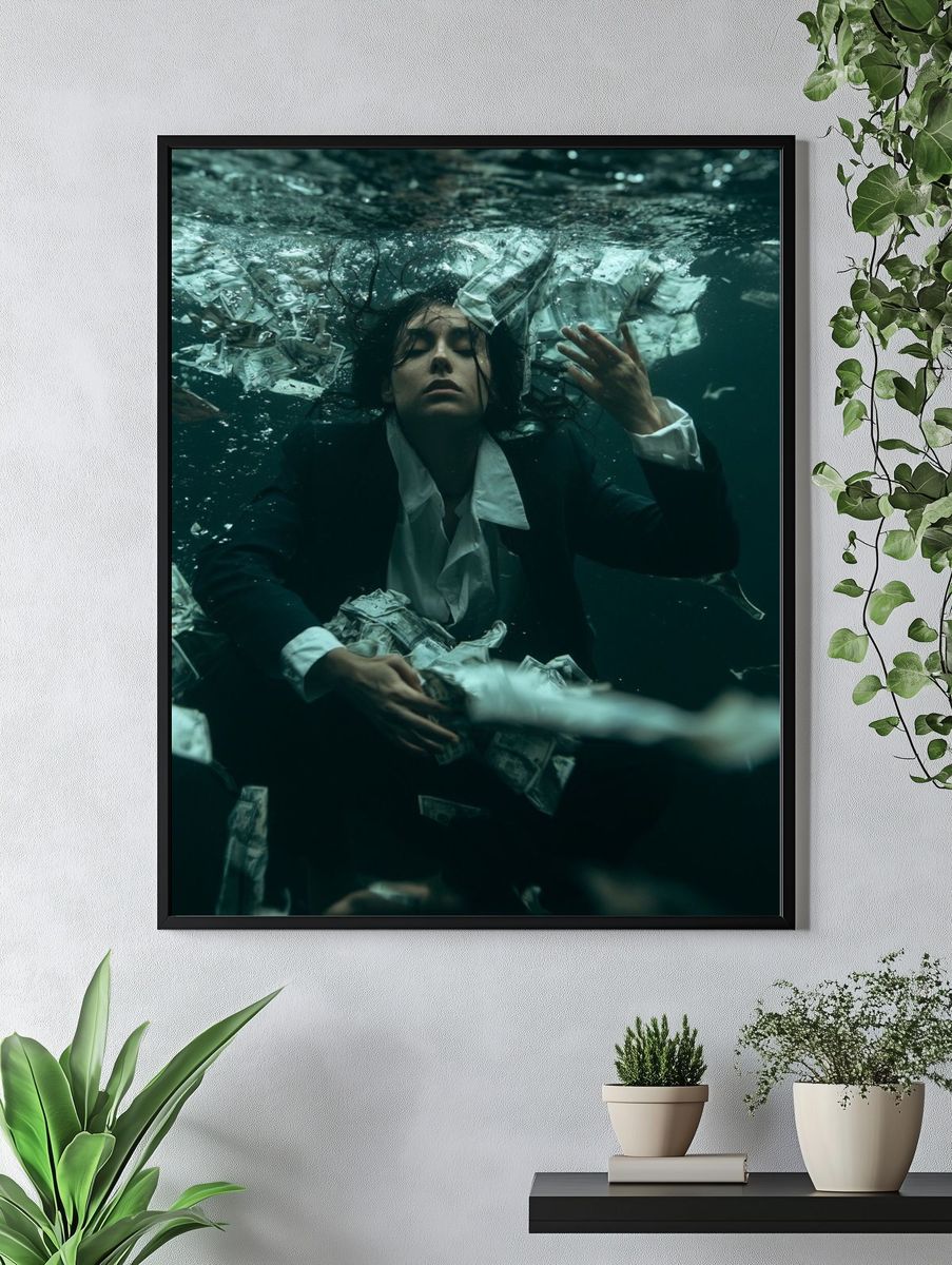Underwater Surreal Portrait Print. — room view 4