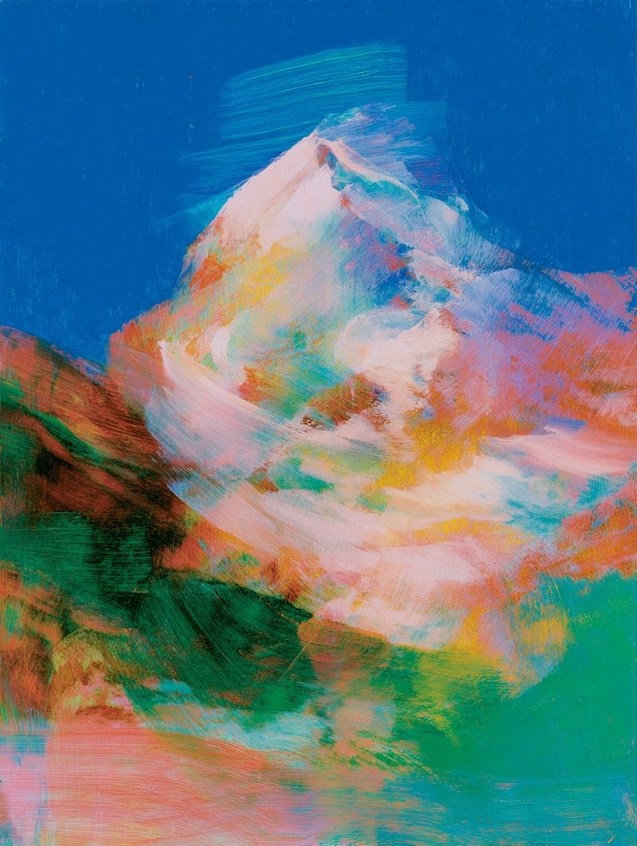 Colorful Mountain Abstract Poster. poster — fine-art art