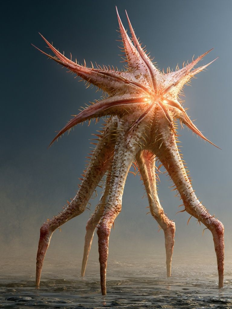 Surreal Sea Star Print. poster — fine-art art