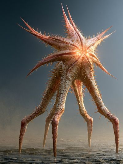 Surreal Sea Star Print. poster