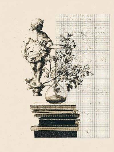 Classical Still Life Collage Print.