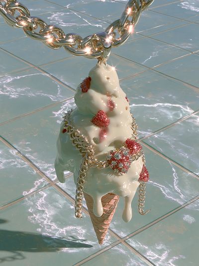 Strawberry Ice Cream Chain Poster. poster
