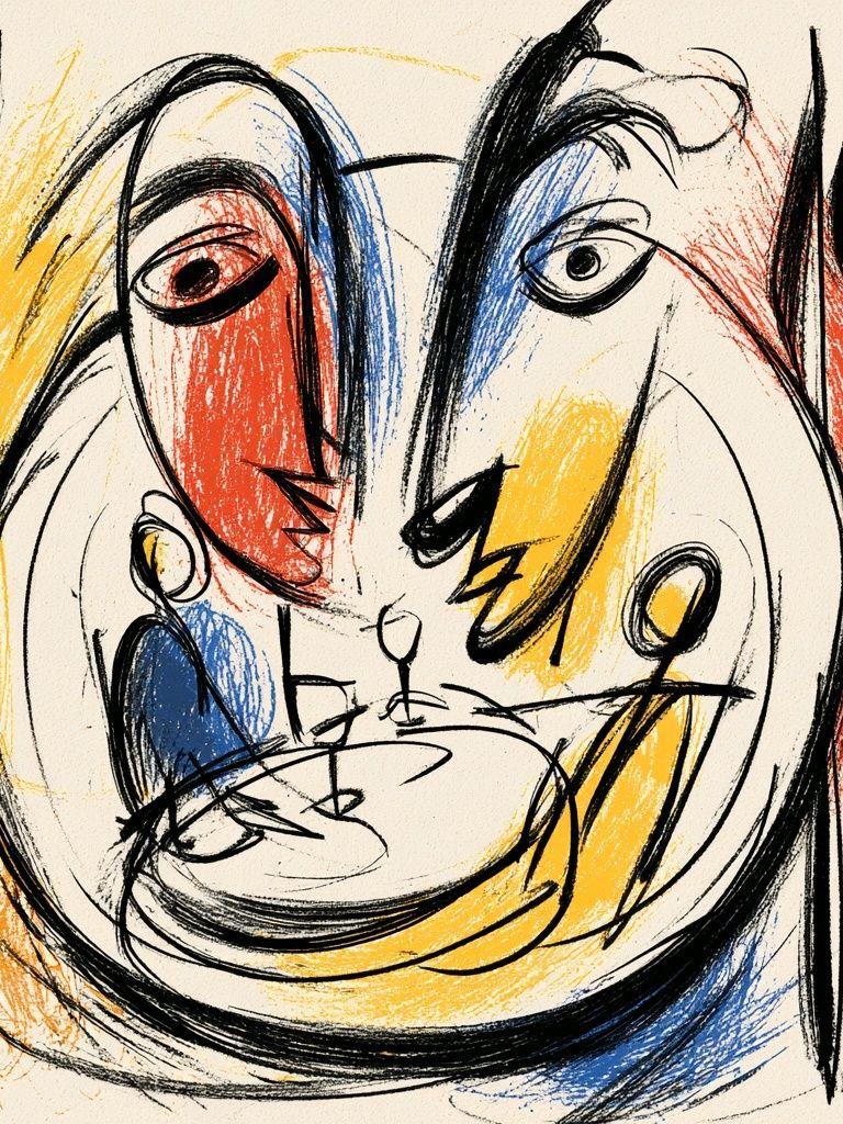 Abstract Face Sketch Poster. poster detail