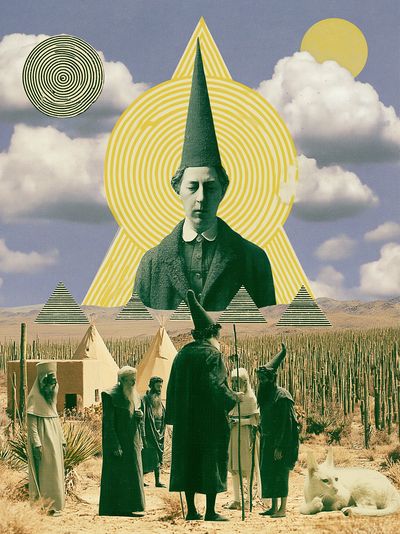 Surreal Desert Ritual Print. poster print