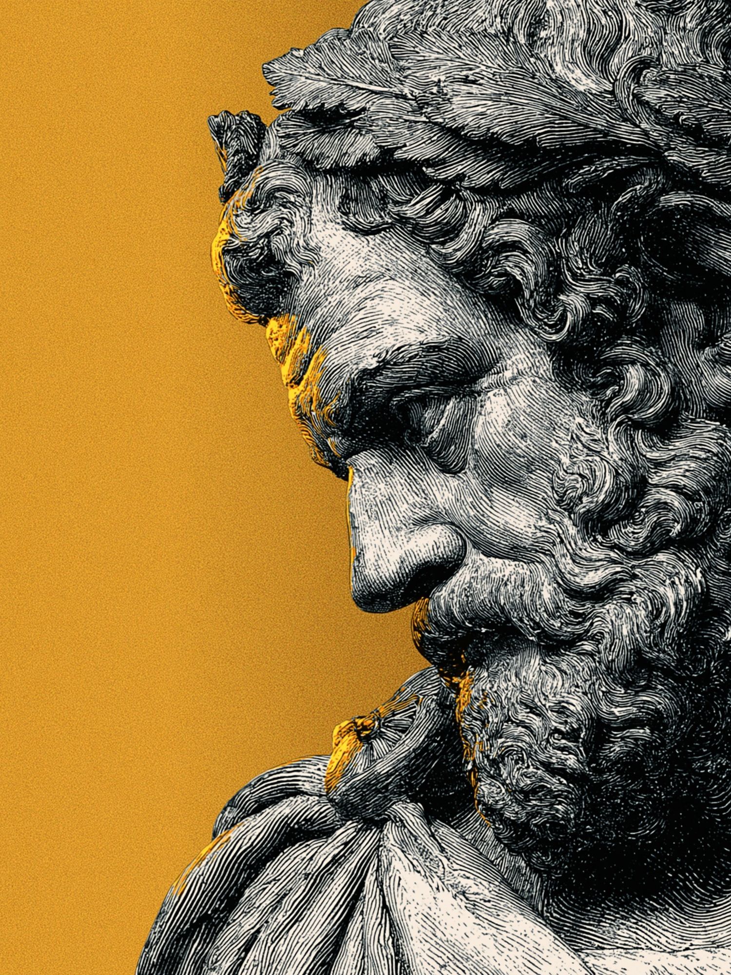 Classical Marble Bust Print. poster — fine-art art