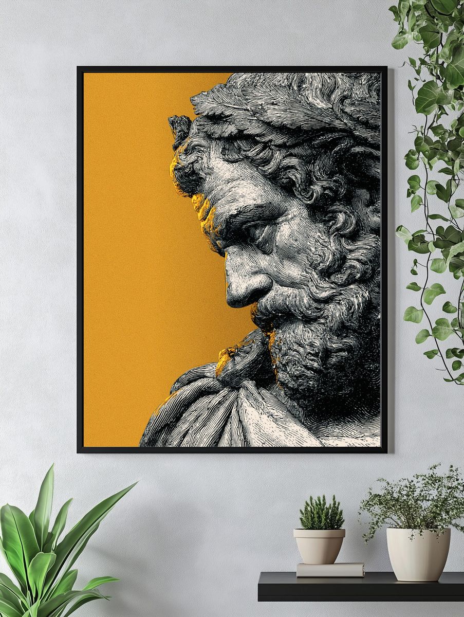 Classical Marble Bust Print. — room view 4