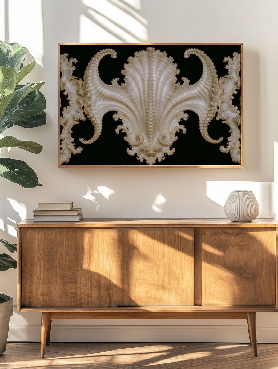 Baroque Shell Ornament Print. — room view 3