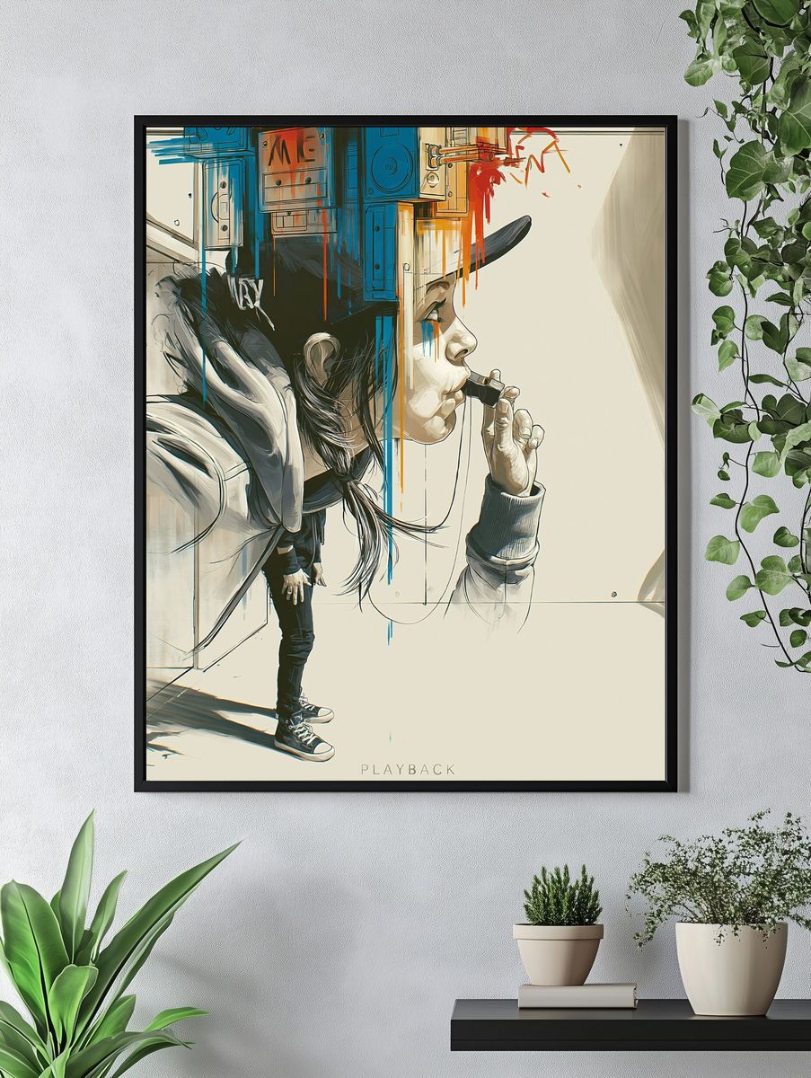 Playback Street-Art Poster. — room view 4