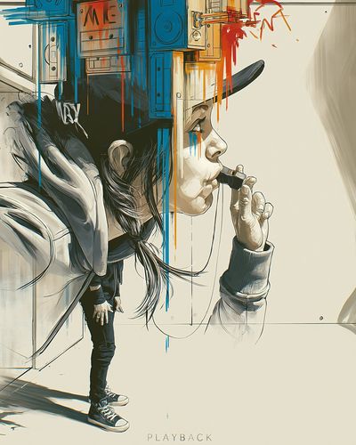 Playback Street-Art Poster. poster print