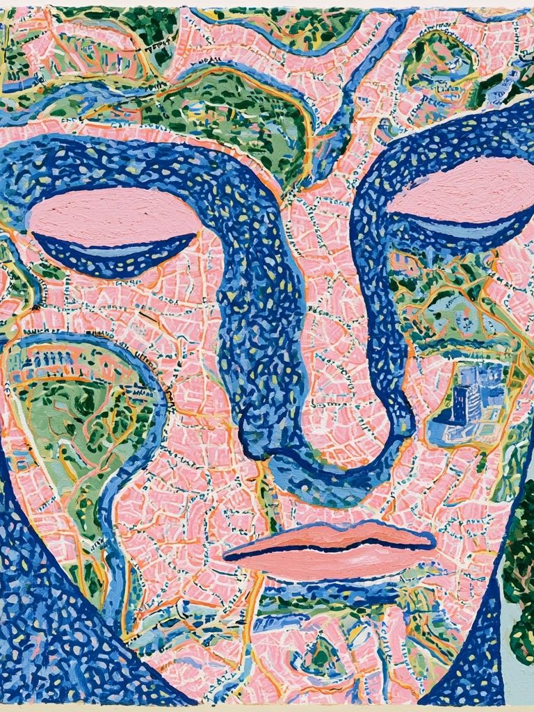 Abstract Face Contemporary Print. poster detail