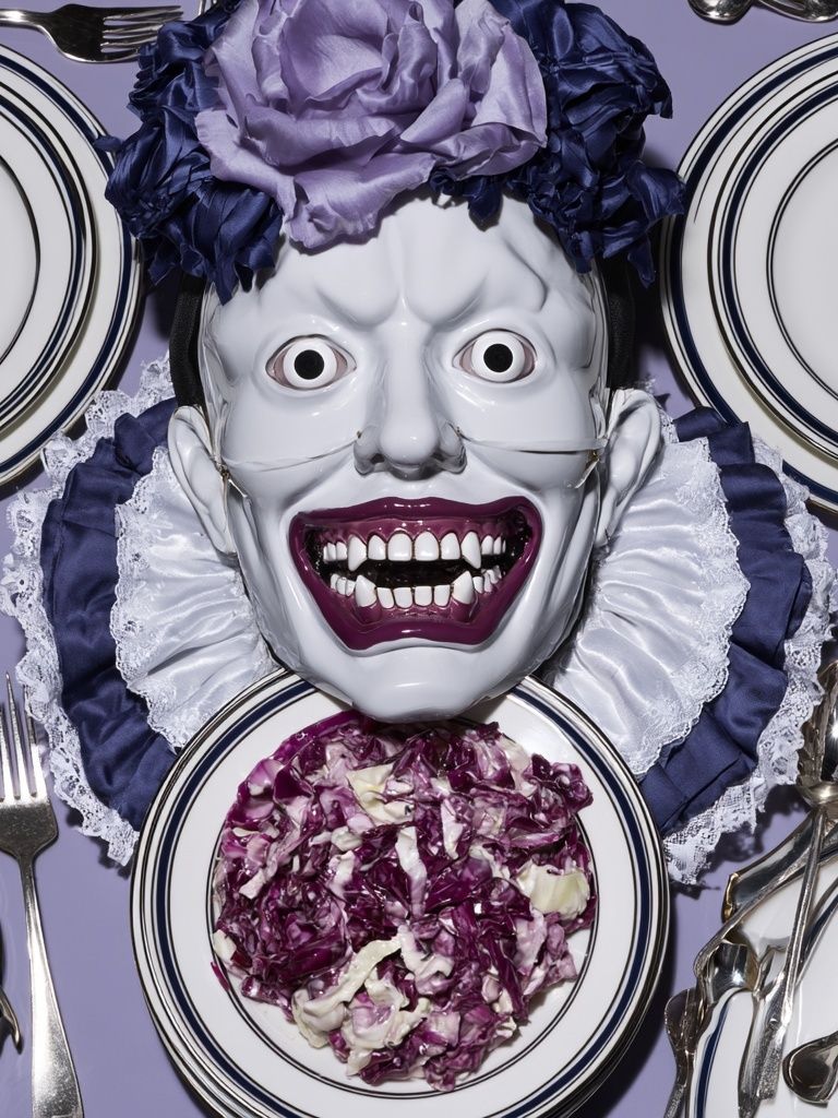 Surreal Dinner Table Portrait Print. poster — fine-art art