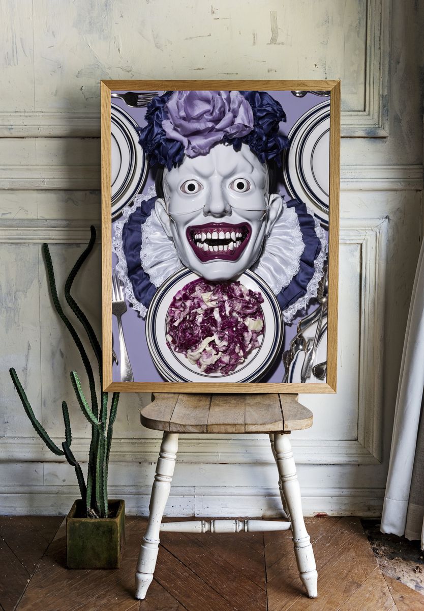 Surreal Dinner Table Portrait Print. — room view 1