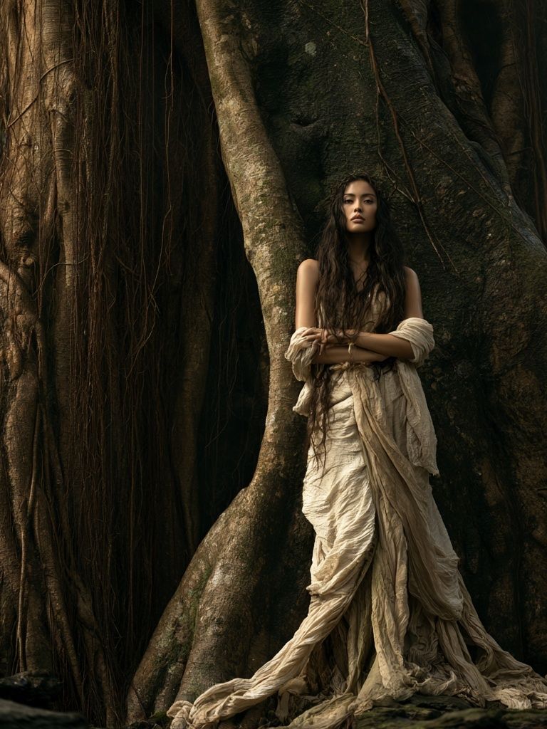 Forest Goddess Portrait Print. poster detail
