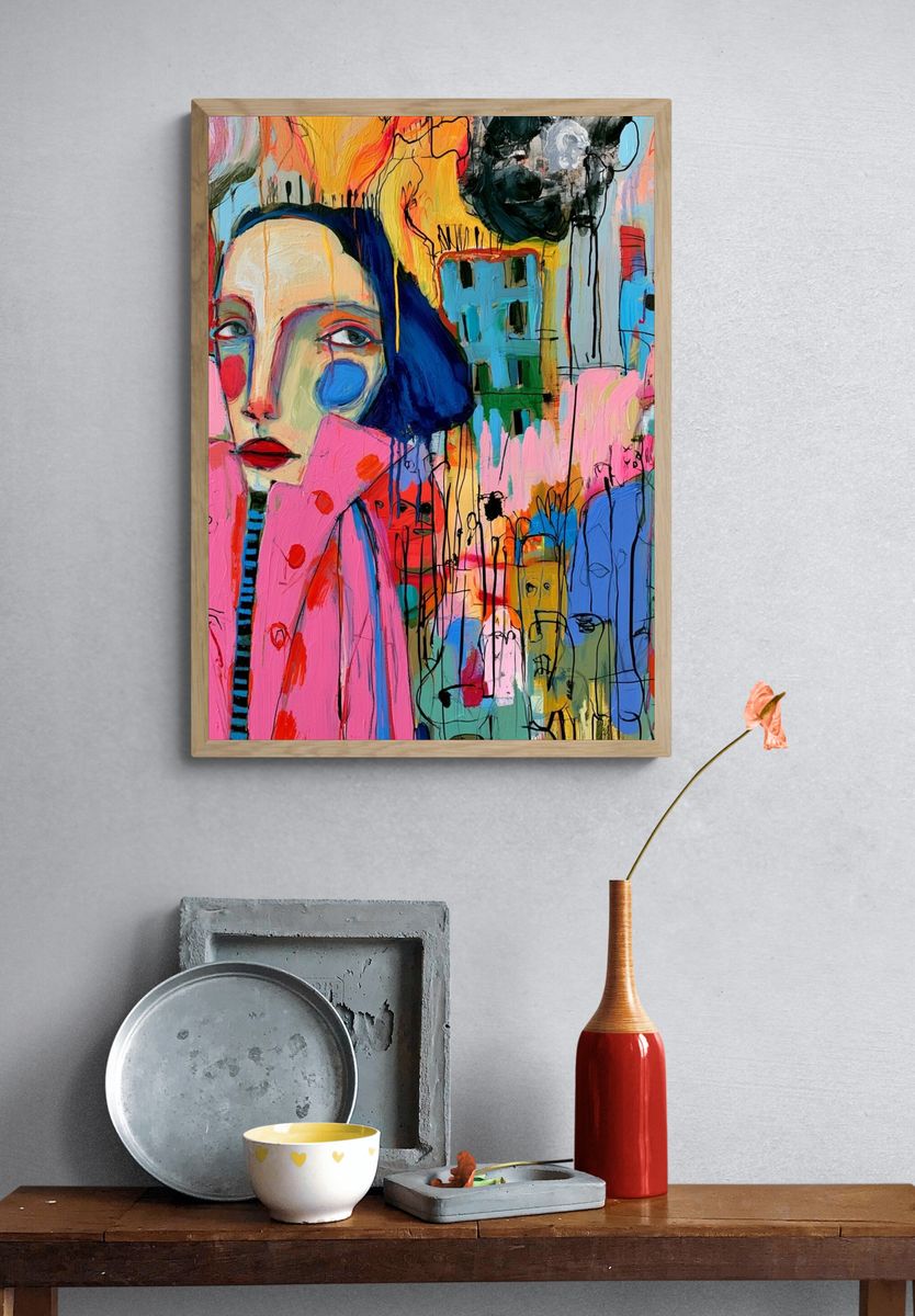 Surreal City Portrait Poster. — room view 3