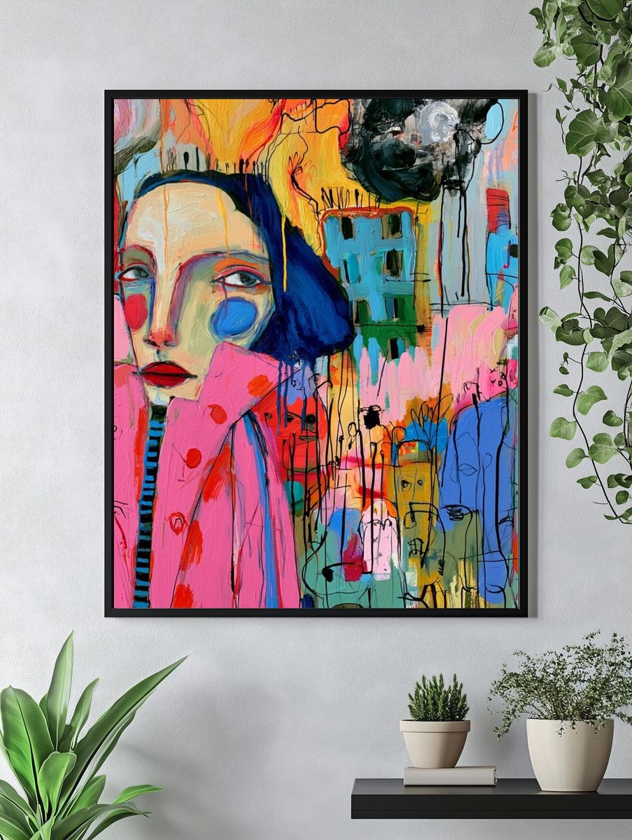 Surreal City Portrait Poster. — room view 4