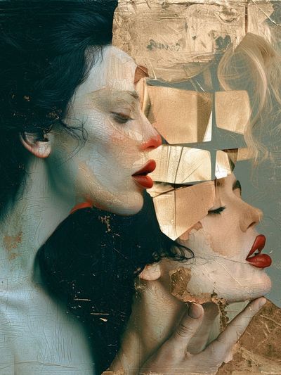 Surreal Dual Portrait Fine-Art Poster.