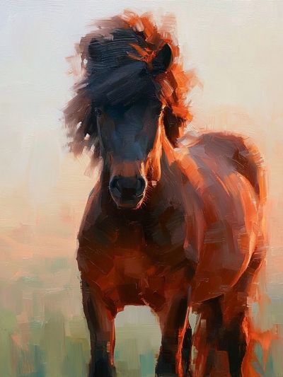 Wild Horse at Dawn — Fine-Art Print. poster print