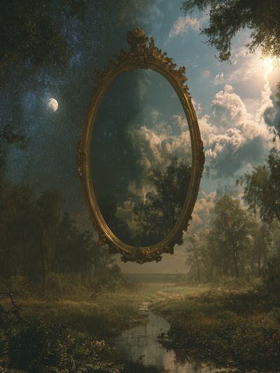 Surreal Forest Mirror Print. poster print