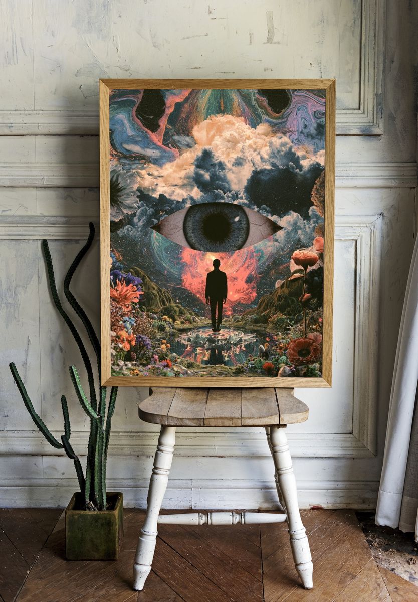 Surreal Cosmic Eye Poster. — room view 1