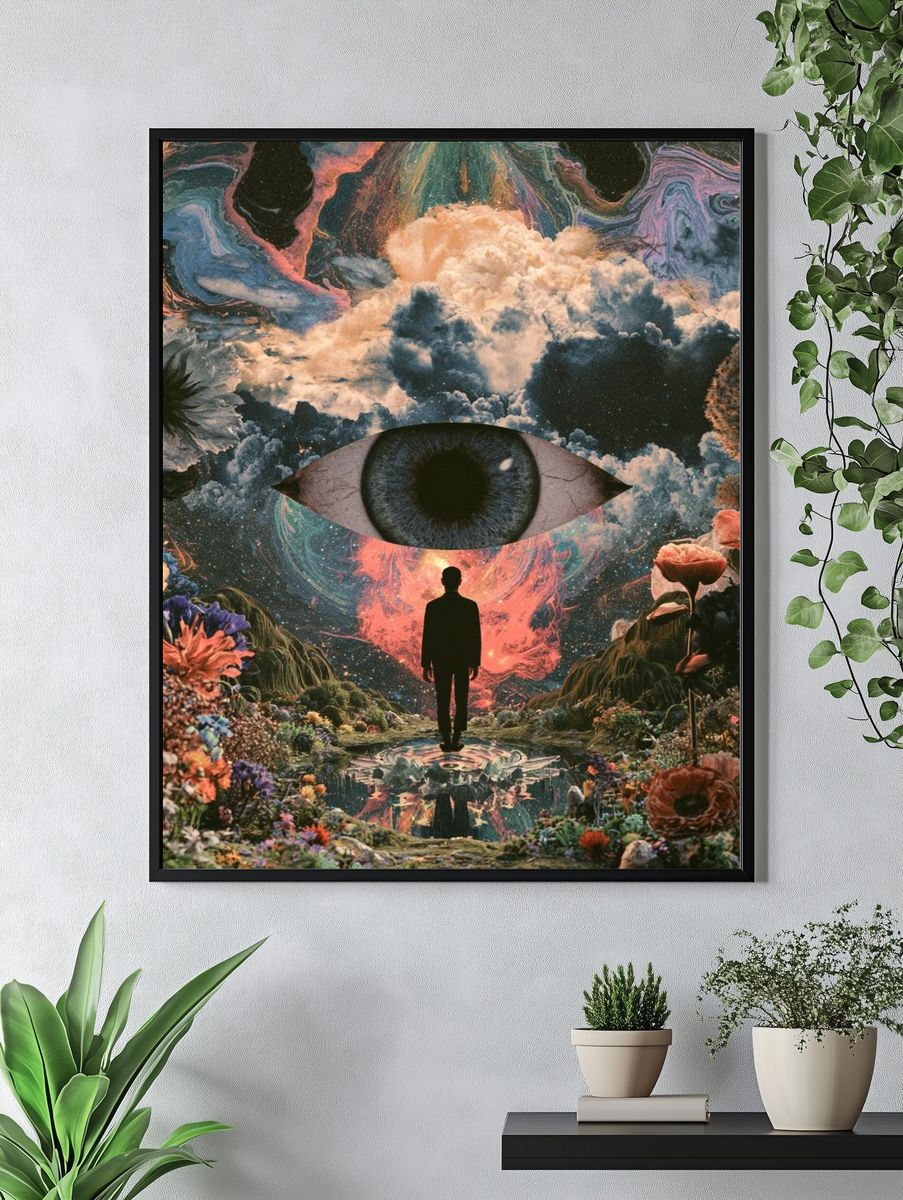 Surreal Cosmic Eye Poster. — room view 4
