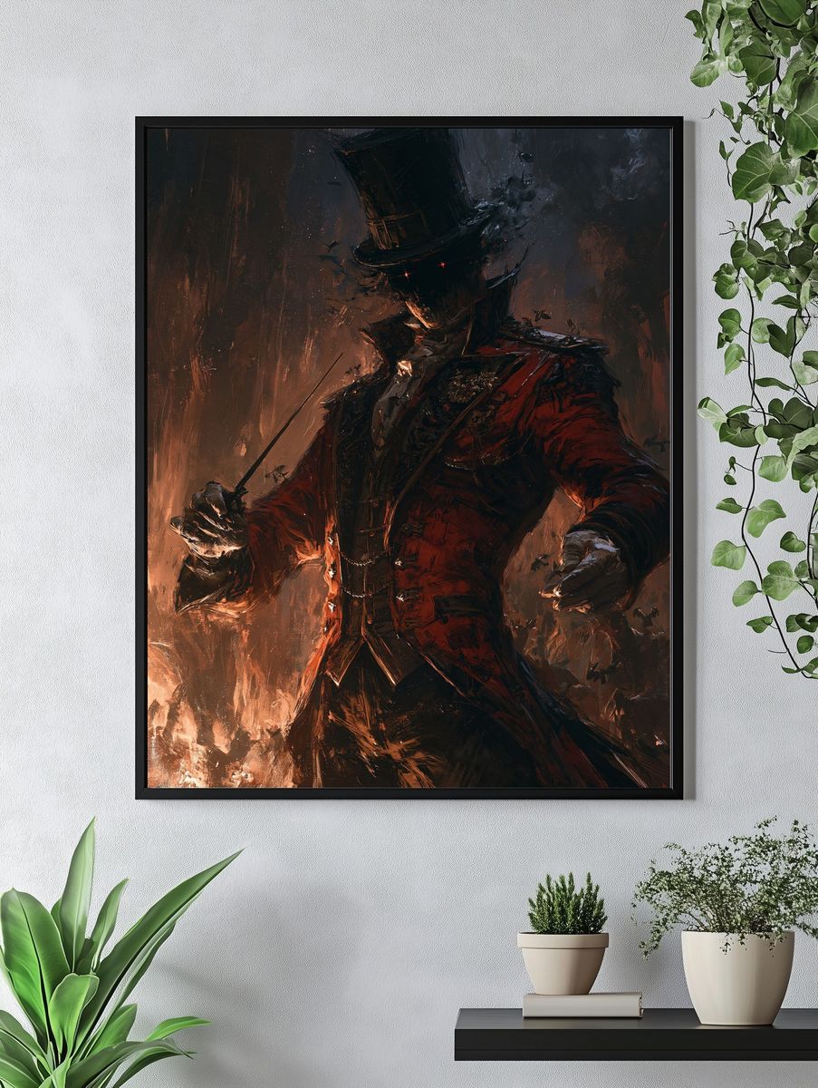 Dark Top Hat Conductor Poster. — room view 4