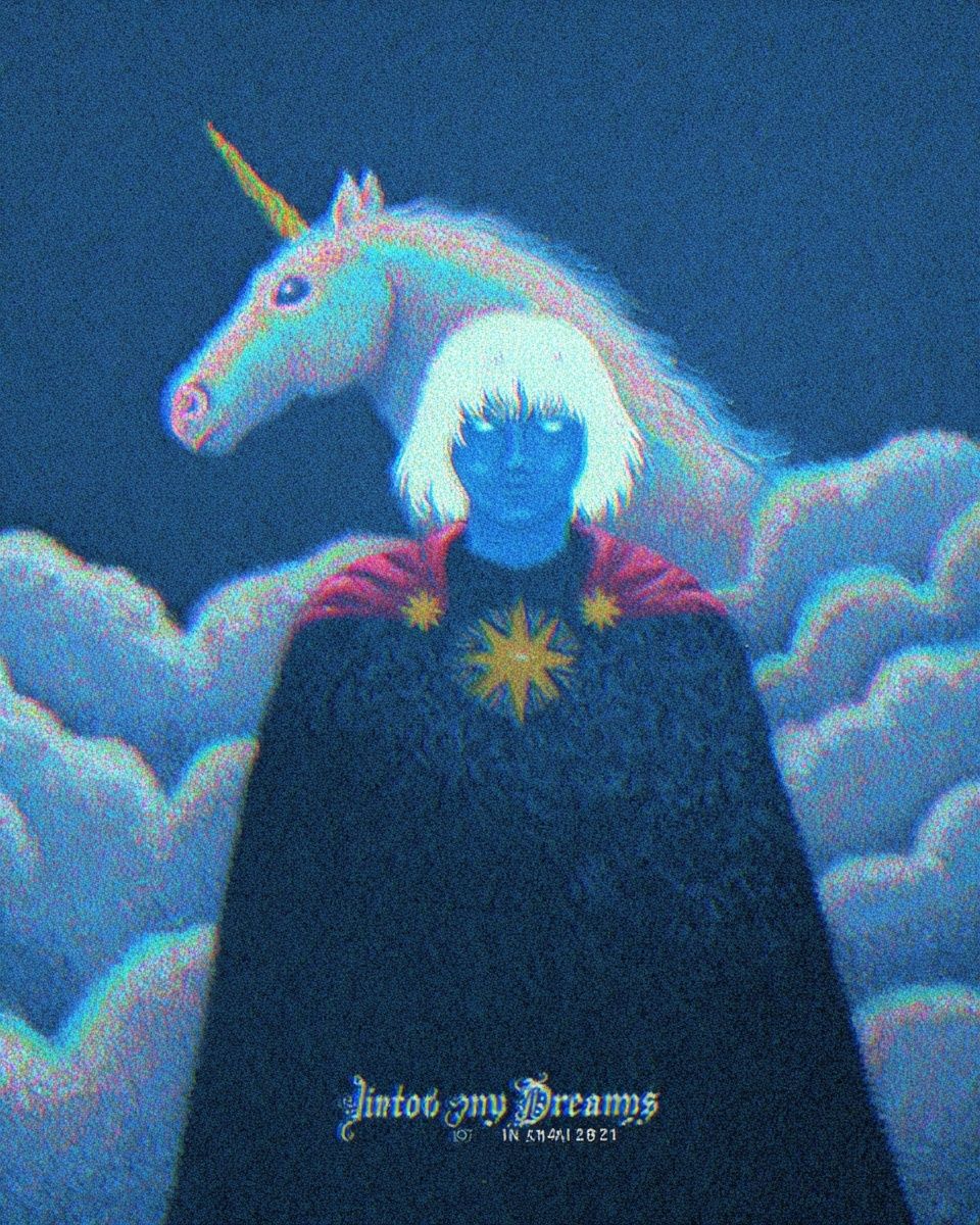 Unicorn Dreams Surrealism Poster. poster detail