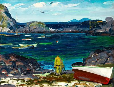Harbor, Monhegan Coast, Maine (1913). poster print