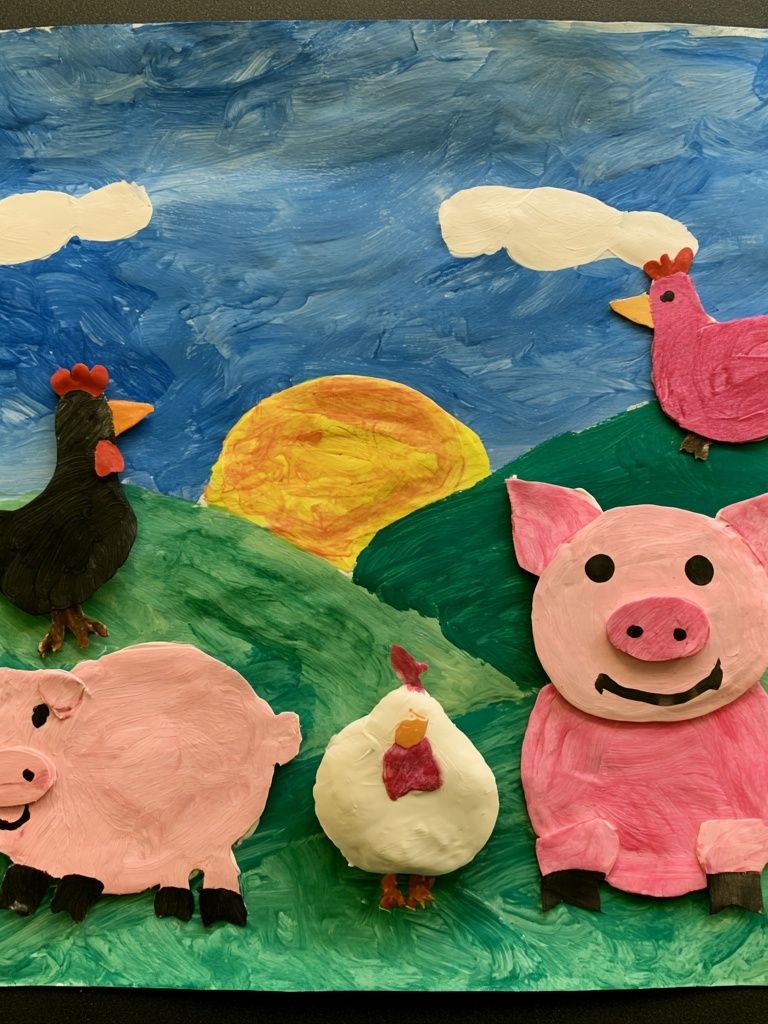 Farm Animals Sunset Poster. poster — animals art