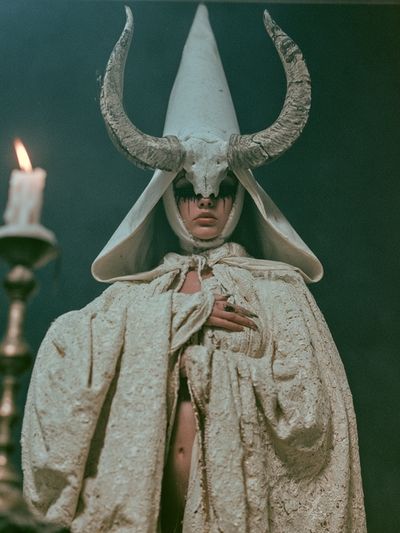 Horned Ritual Portrait Print.
