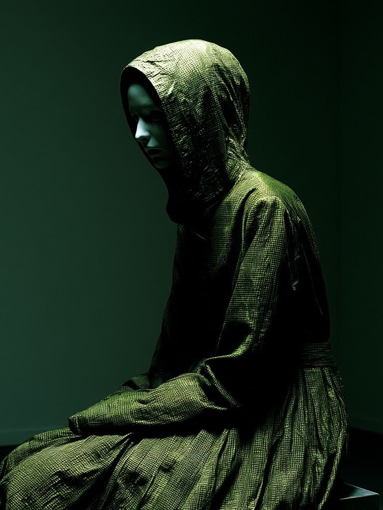 Hooded Figure Portrait Print. poster detail