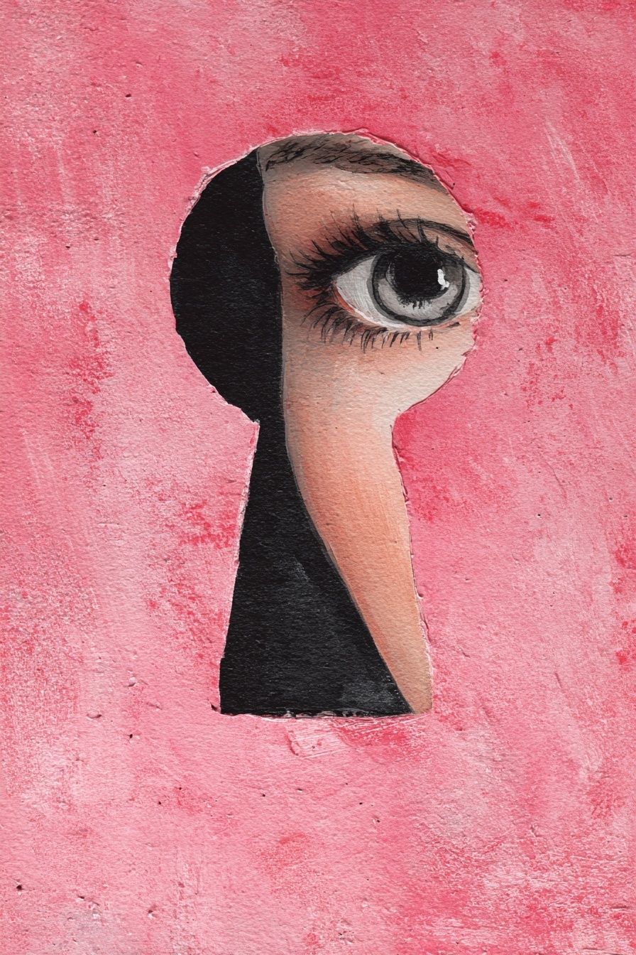 Keyhole Eye Surrealism Print. poster detail